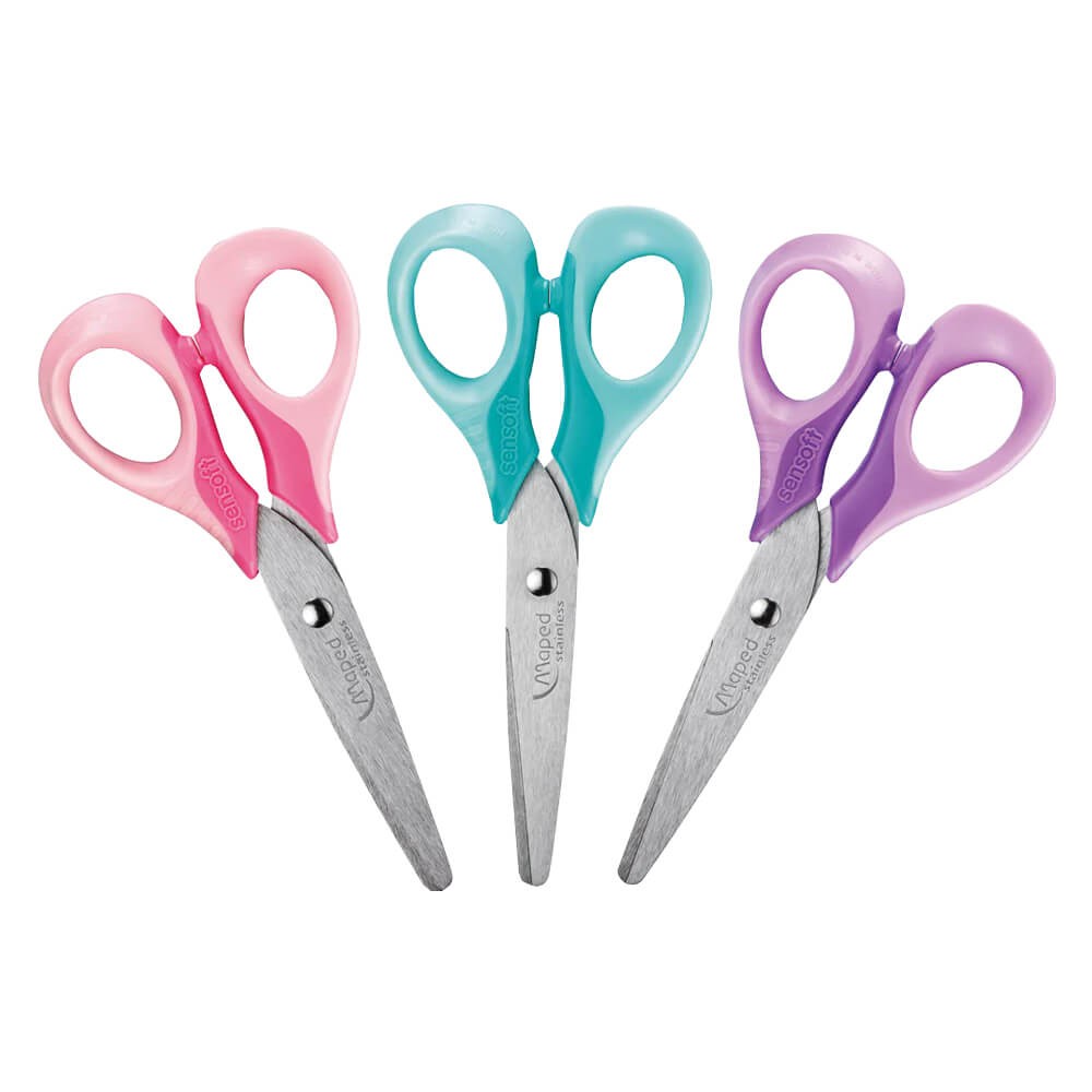 Maped Makas Sensoft Fluo Pastel Renk 13 cm
