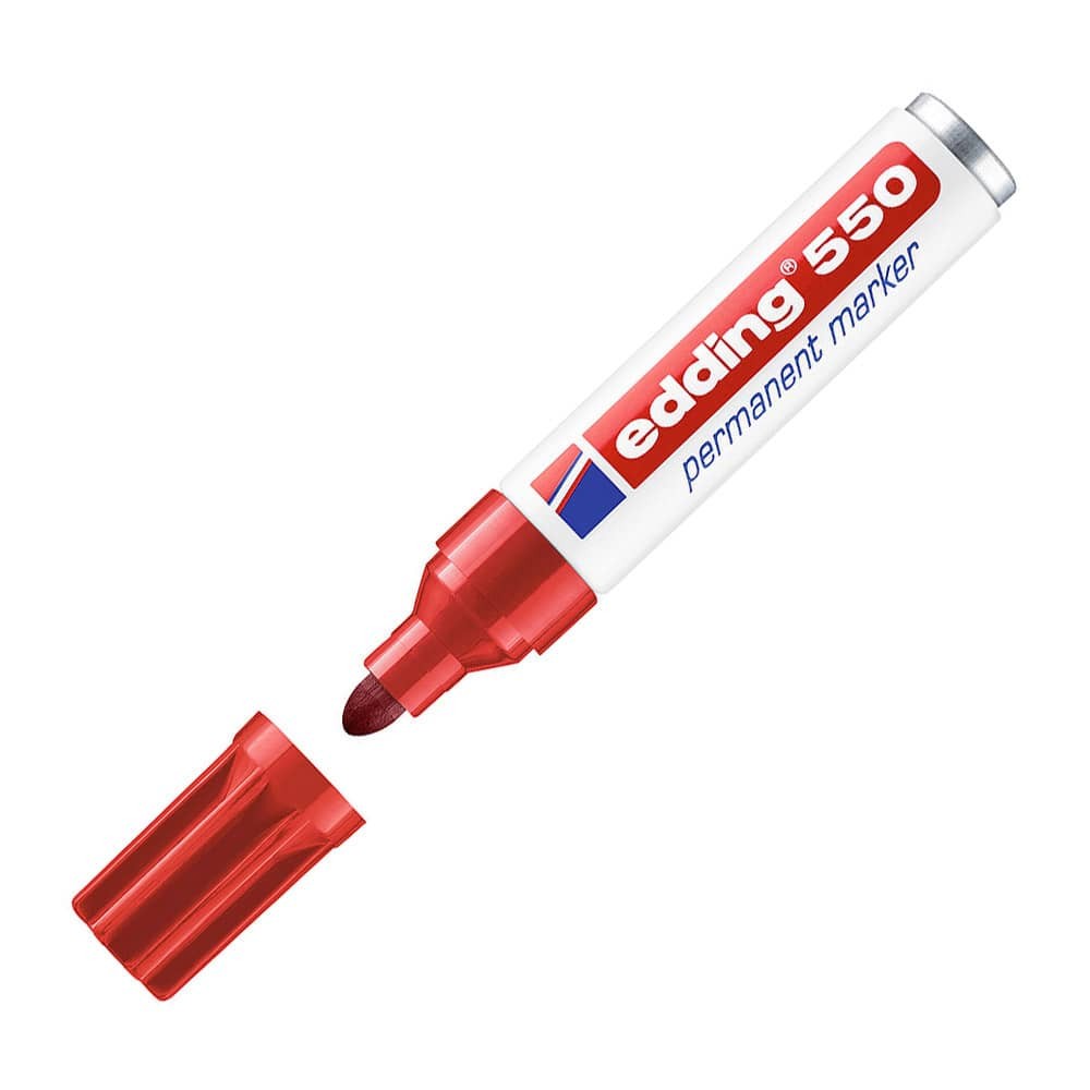 Edding Permanent Markör Yuvarlak Uç Kırmızı