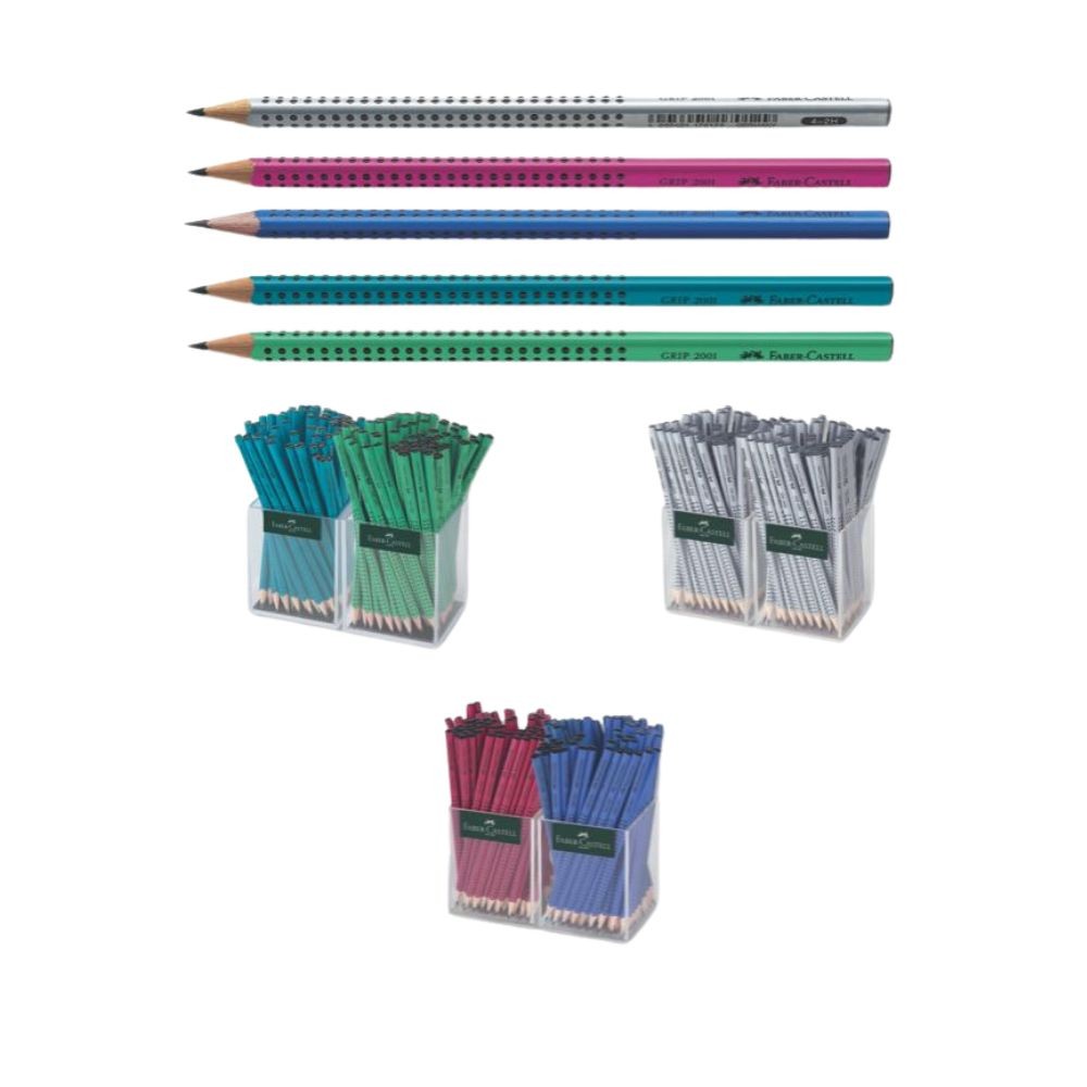 Faber-Castell Dereceli Kurşun Kalem Grip 2001 Gri 144'lü