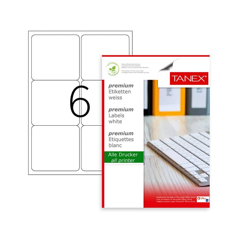 Tanex Laser Etiket 99,1x93,1 mm TW-2006