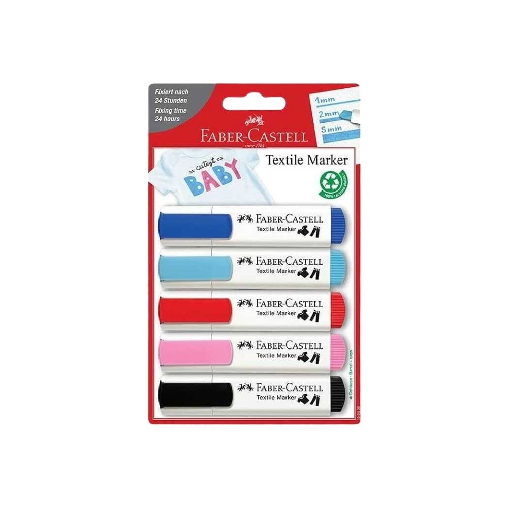 Faber-Castell Tekstil Markörü Pastel 5'li