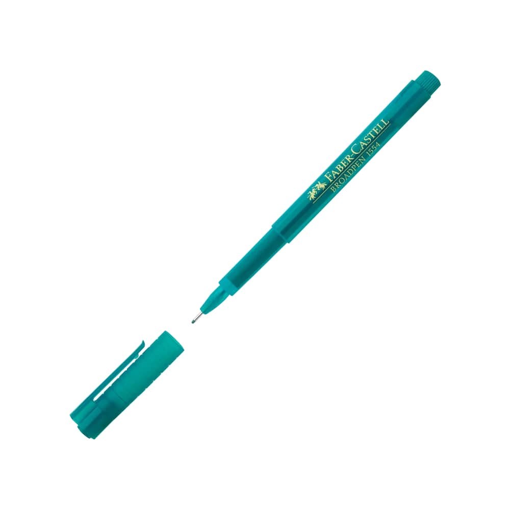 Faber-Castell Keçeli Kalem Broadpen İnce Uç 1554 Turkuaz