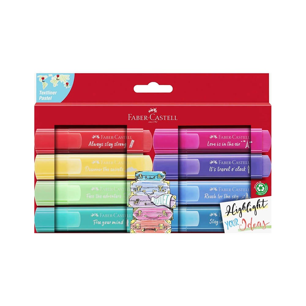 Faber-Castell Fosforlu Kalem 46 Pastel 8'li  Kart 2021