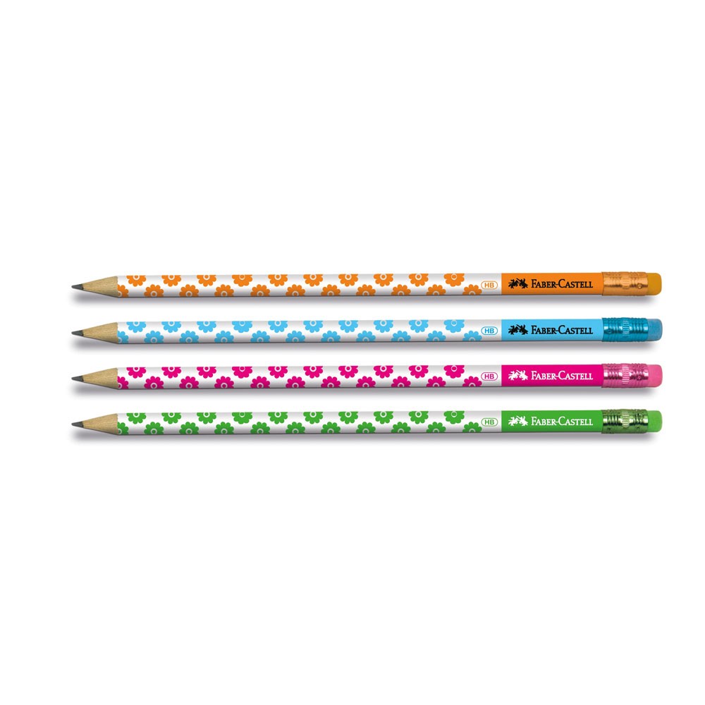 Faber-Castell Kurşun Kalem Flowers Silgili 2B