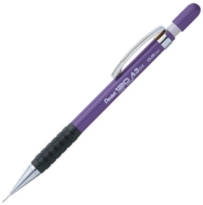 Pentel Versatil Kalem 0.5 mm Genel Kullanım İçin Tutaçlı Viole