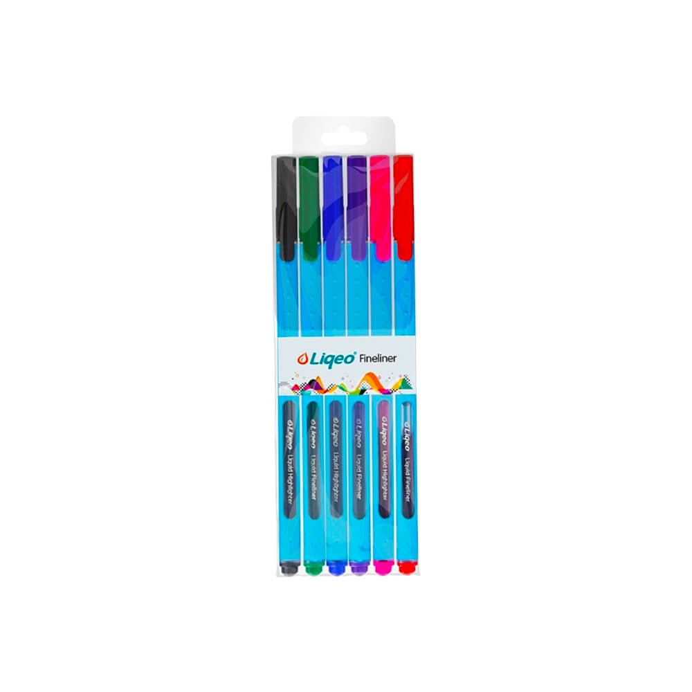 Liqeo Fineliner Kalem Pvc 6'lı