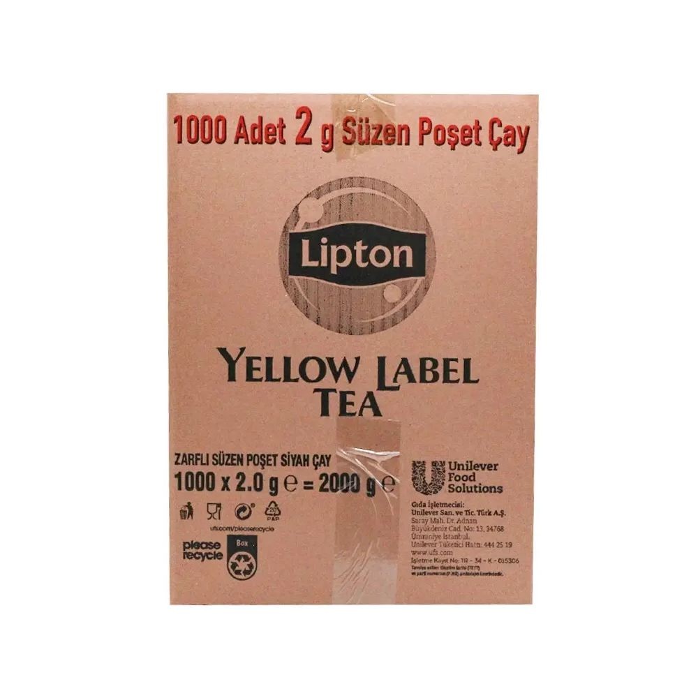 Lipton Yellow Label Bardak Poşet Çay 1000'li 2 gr