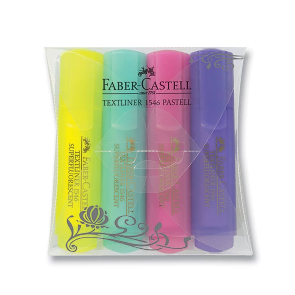 Faber-Castell Fosforlu Kalem Pastel Renkler 4'lü