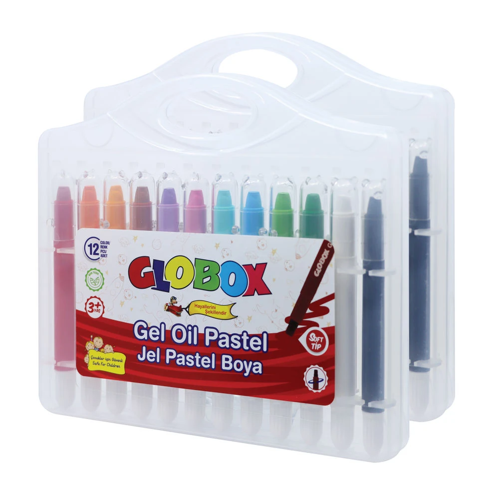 Globox Pastel Boya Jel Çevirmeli 12'li