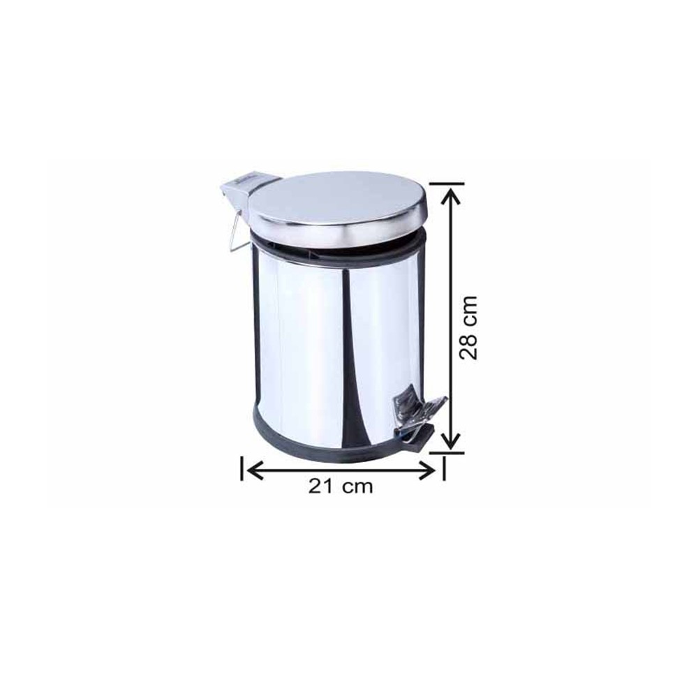 Arı Çöp Kovası Pedallı Metal 5 lt