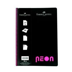 Faber-Castell Defter Pp Kapak A4 Neon Renk Kareli 100 Yaprak