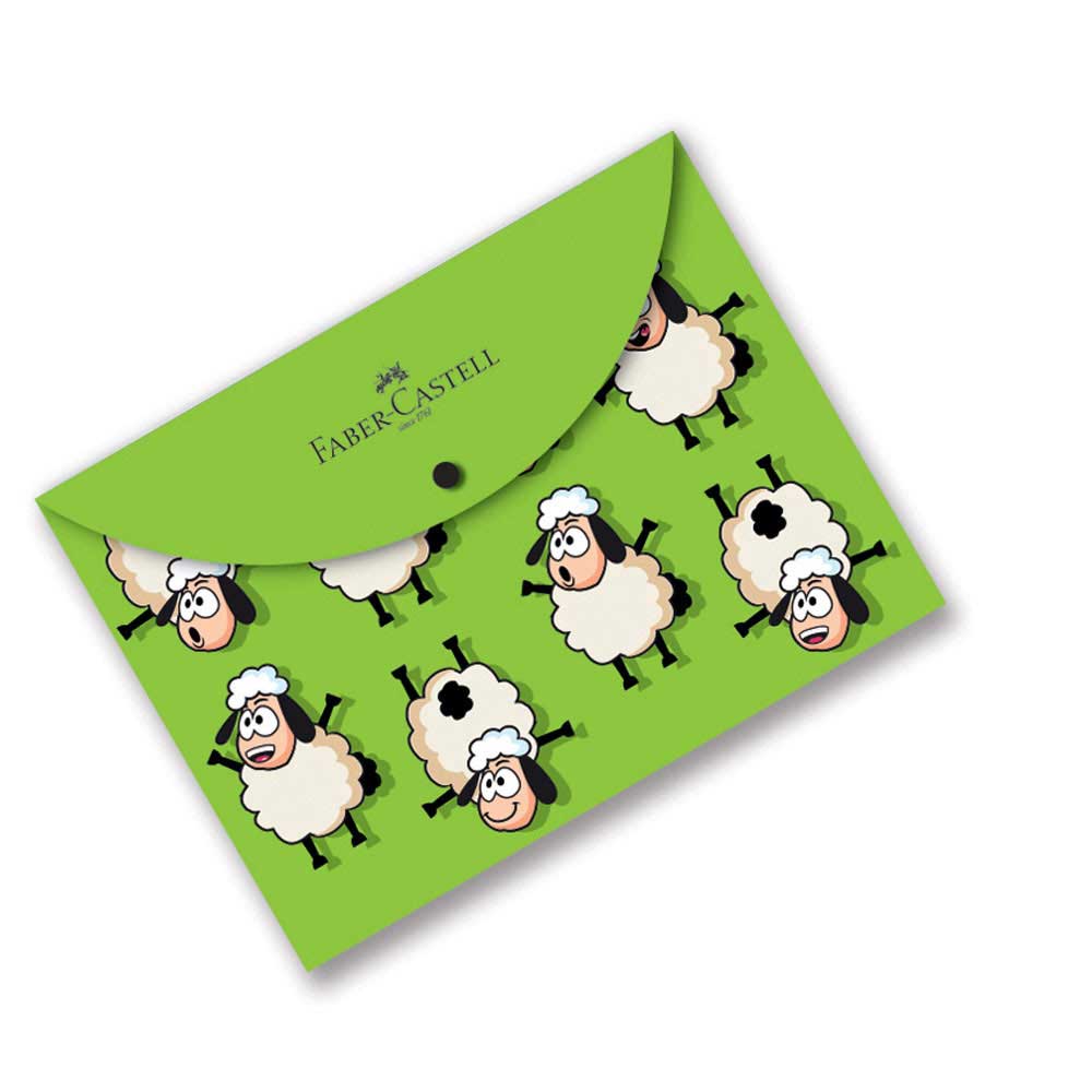 Faber-Castell Çıtçıtlı Dosya A4 4 Desen