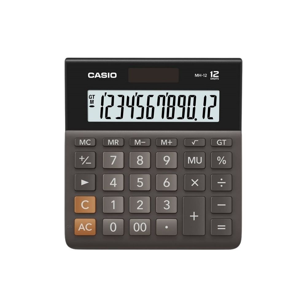 Casio Hesap Makinesi 12 Hane Pilli + Güneş Enerji