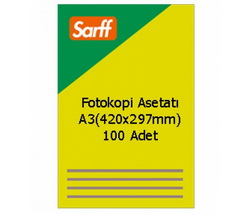Sarff Fotokopi Asetatı A3 100'lü