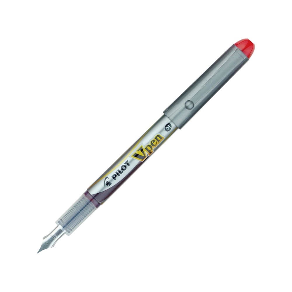 Pilot Dolma Kalem V-Pen Silver Kırmızı