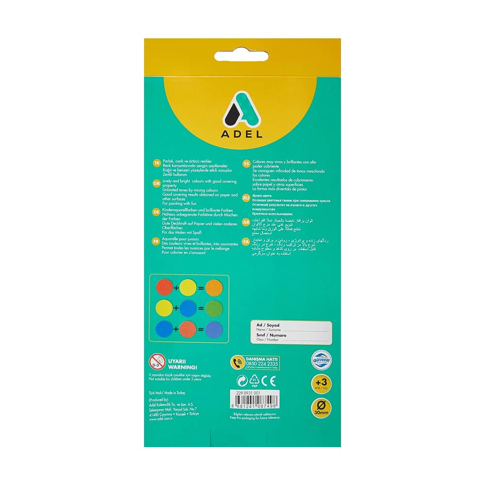 Adel Sulu Boya 30 mm 21'li