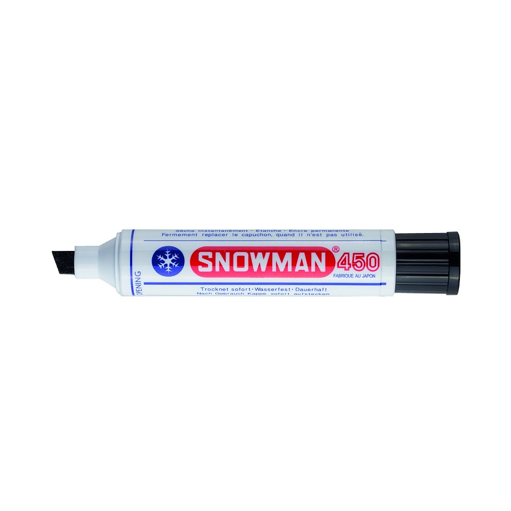 Snowman Permanent Markör Kesik Uç Jumbo Markör Siyah