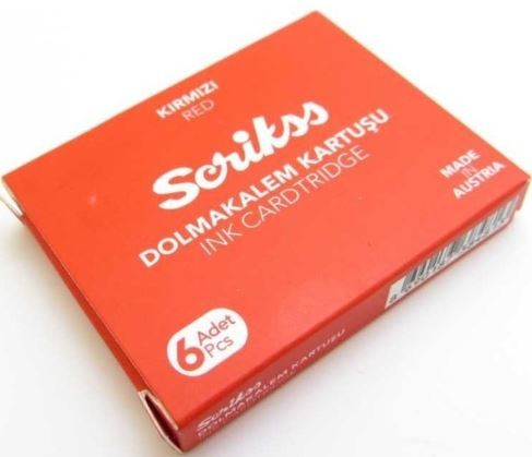 Scrikss Dolmakalem Kartuşu 6'lı Kırmızı