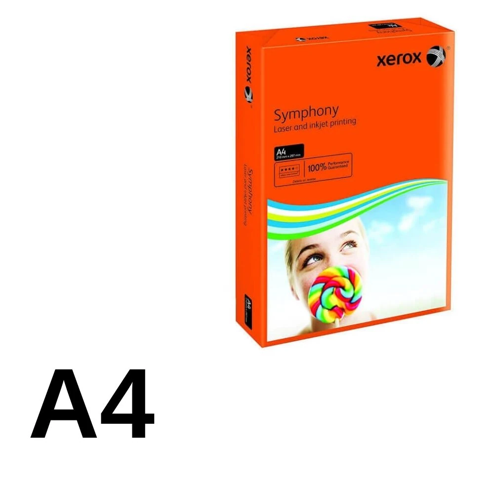 Xerox Fotokopi Kağıdı A4 80 gr Turuncu Symphony 500'lü