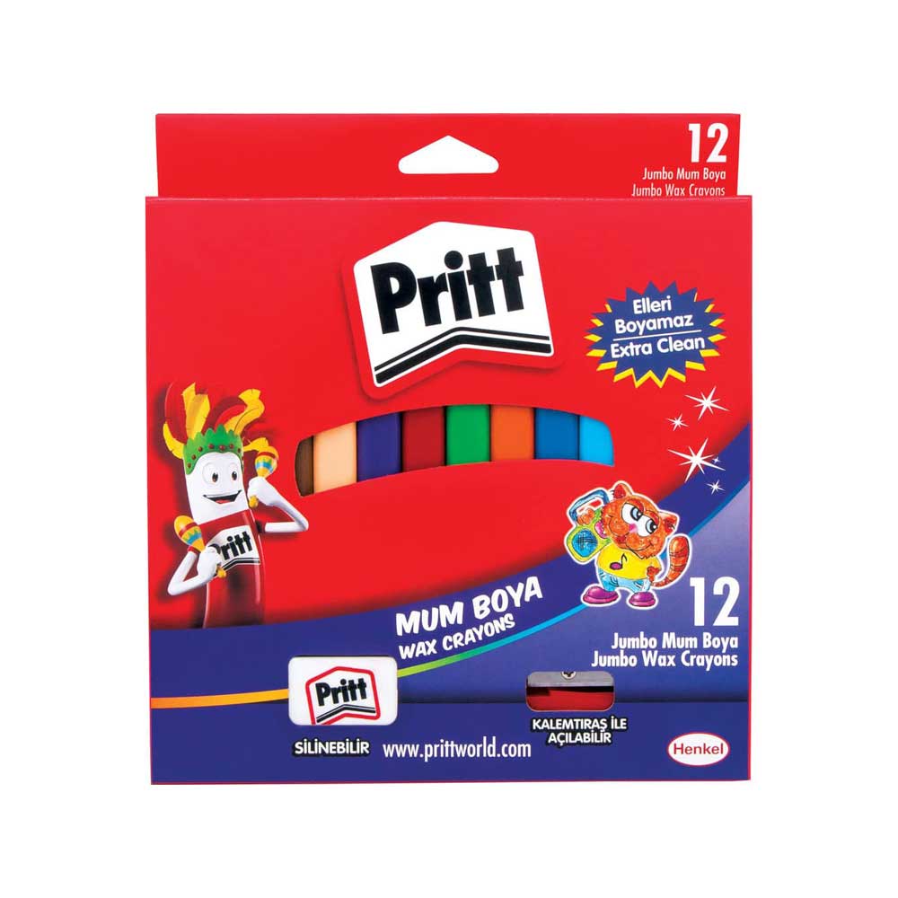 Pritt Pastel Boya Jumbo Üçgen Gövde Silinebilir 12'li