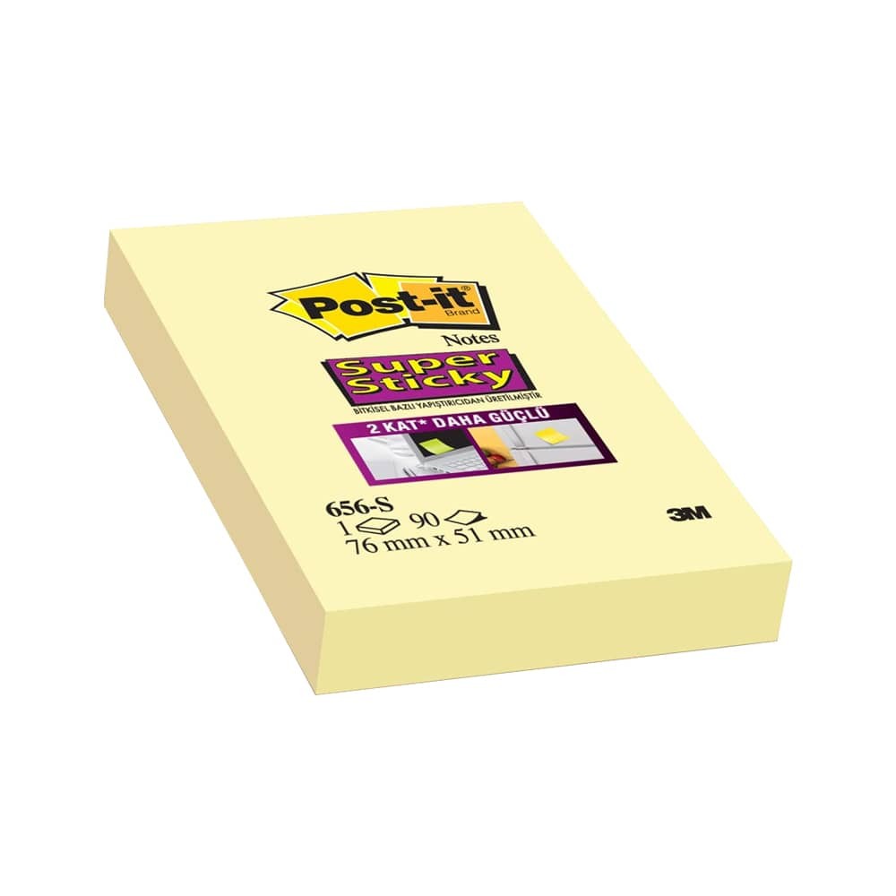 Post-it Yapışkanlı Not Kağıdı Super Sticky 51x76 mm Sarı