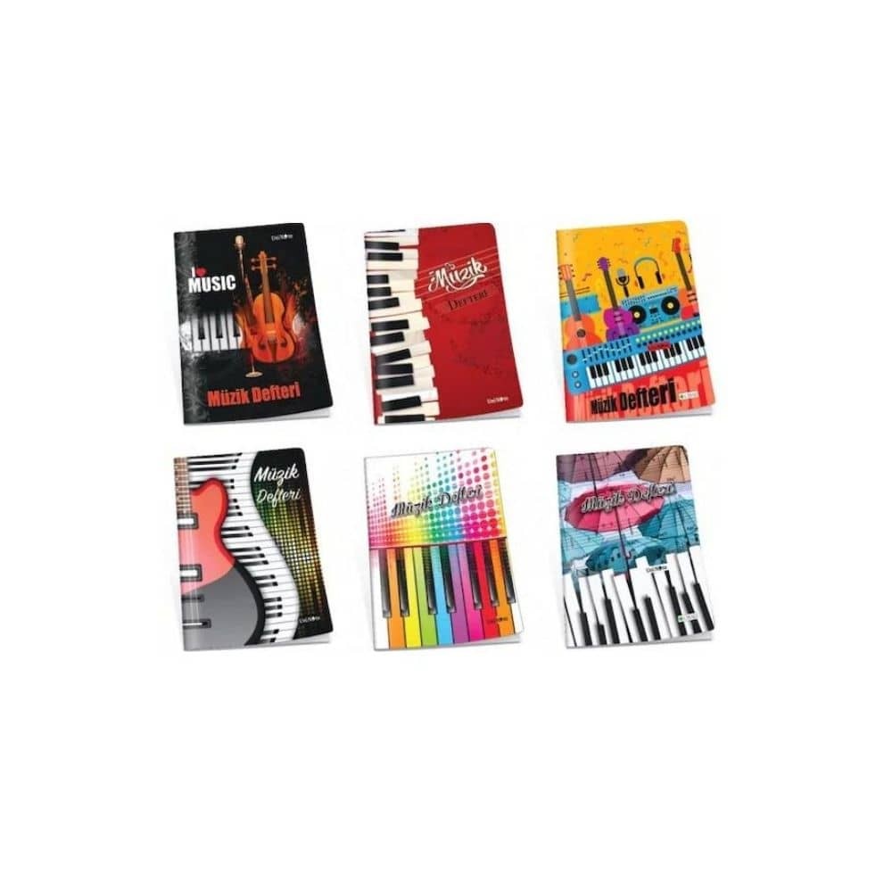 Çınar Defter Müzik Defteri Karton Kapak Büyük 20 Yaprak