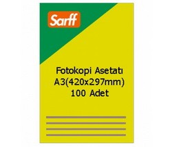 Sarff Fotokopi Asetatı A3 100'lü