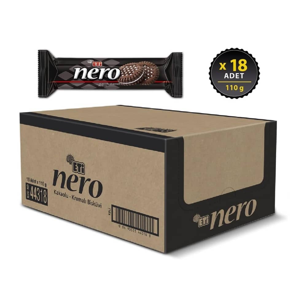 Eti Nero Kakaolu Kremalı 110 gr x 18'li