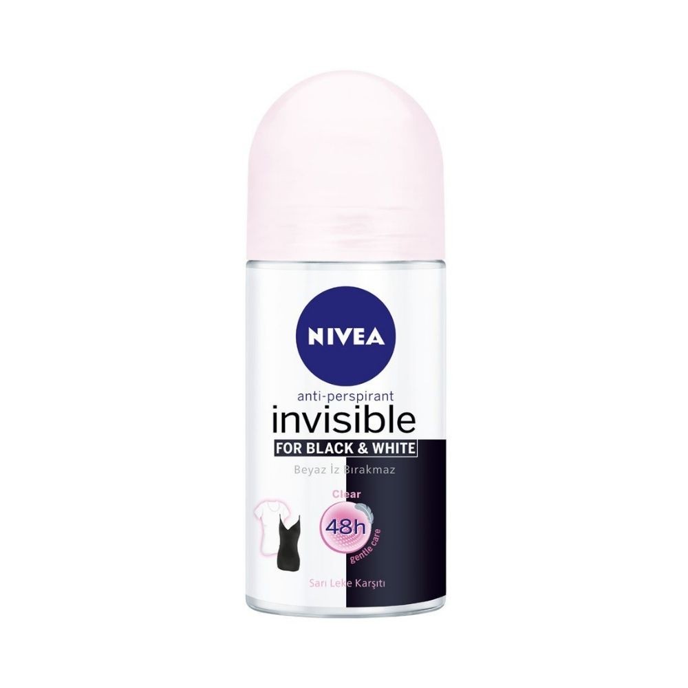 Nivea Roll-On Görünmez Siyah-Beyaz Man 50 ml