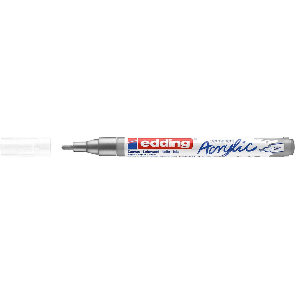 Edding 5300 Akrilik Markör İnce Uçlu Gümüş