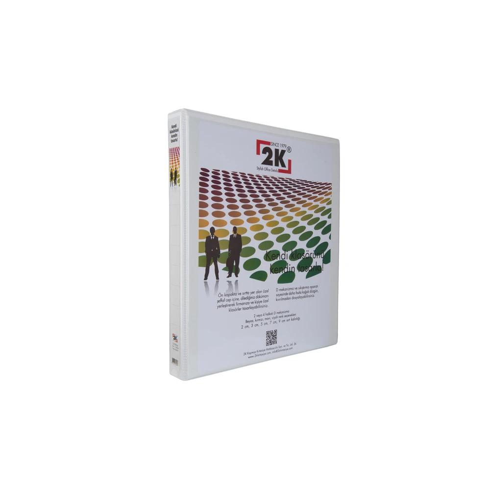 Kaymaz Firma Klasörü Cepli 3 cm 2 Halka Beyaz