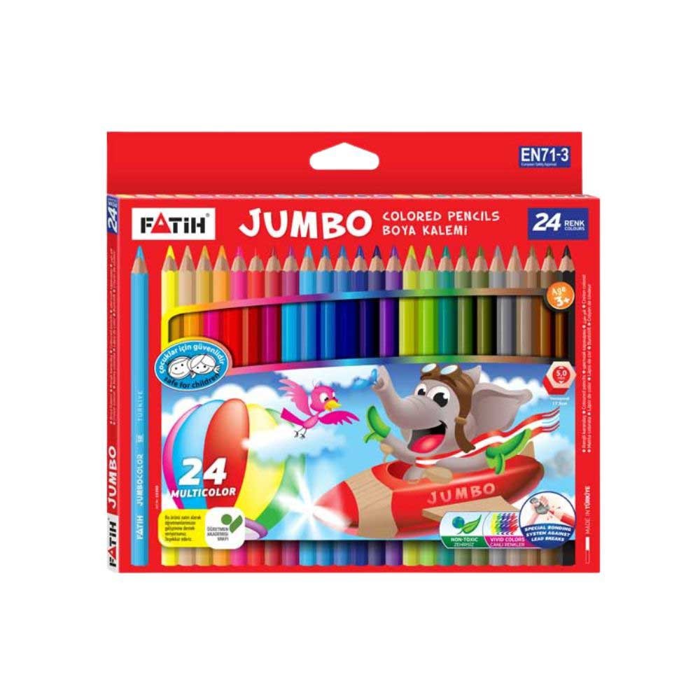 Fatih Kuru Boya Kalemi Jumbo Tam Boy 24'lü