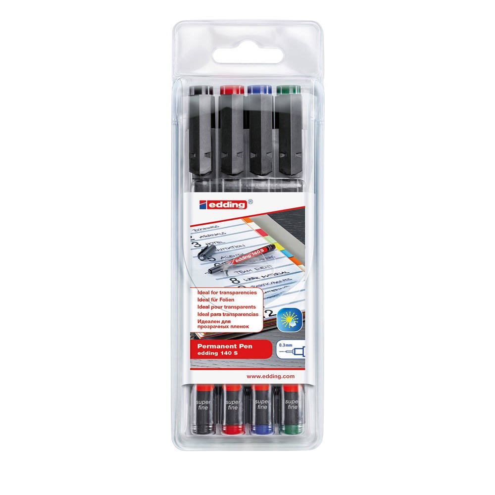 Edding Asetat Kalemi 0.3 mm Set Karışık 4'lü