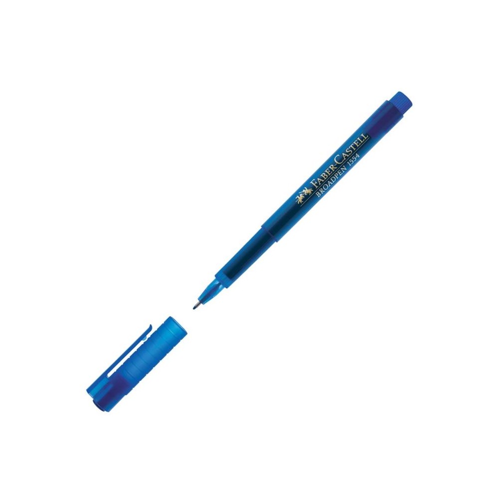 Faber-Castell Keçeli Kalem Broadpen İnce Uç 1554 Mavi