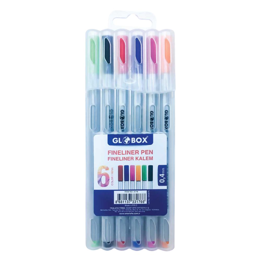 Globox Fineliner Kalem 6'lı Pp Kutu