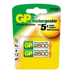 GP Pil Kalem AA Şarjlı 2500 mAh 2'li