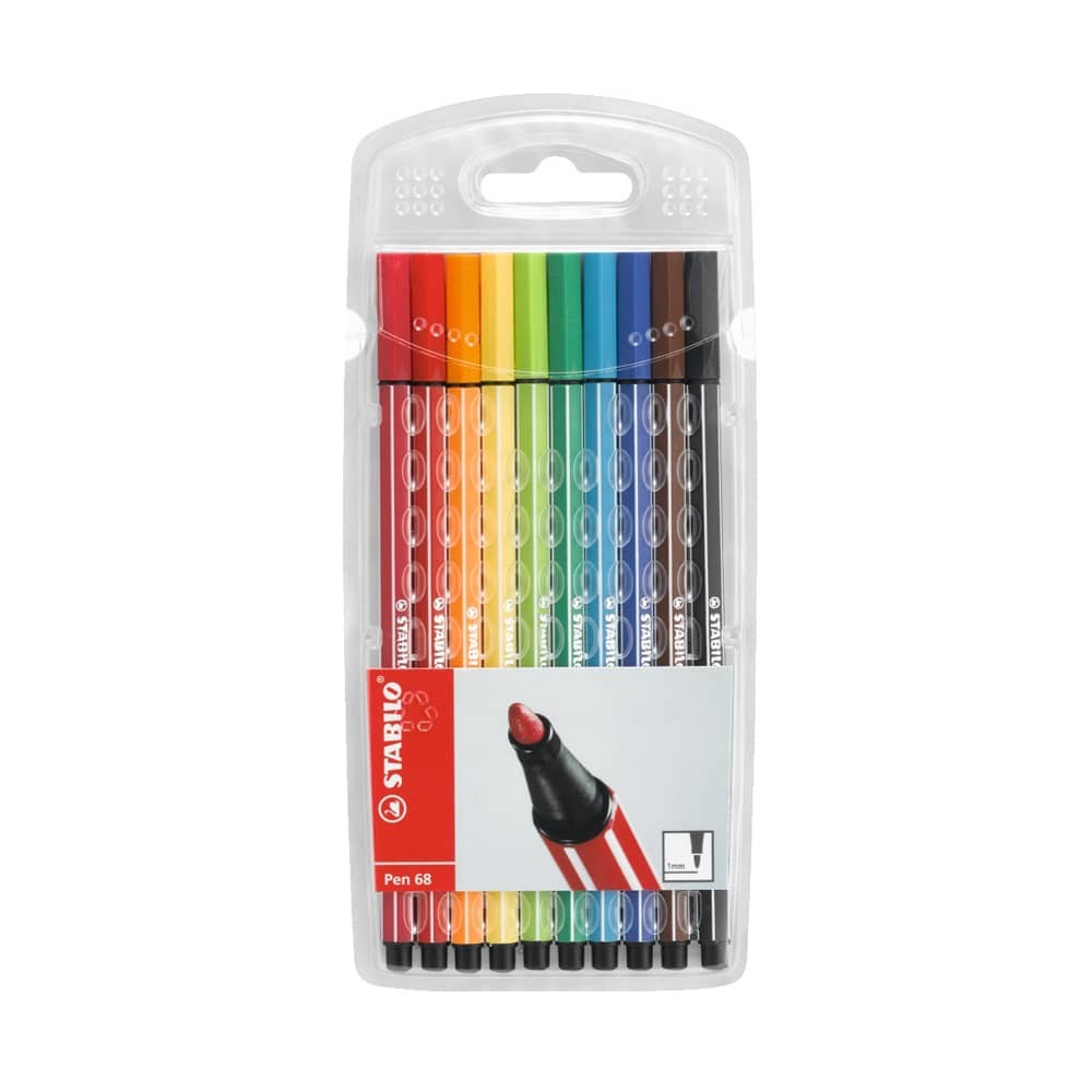Stabilo Keçeli Kalem Pen 68 Şeffaf Paket 10'lu