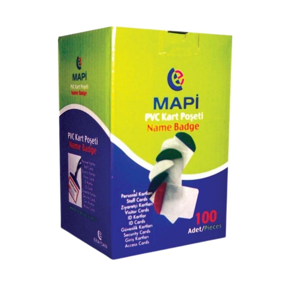 Mapi Kart Poşeti Dik Şeritli 10'lu Siyah