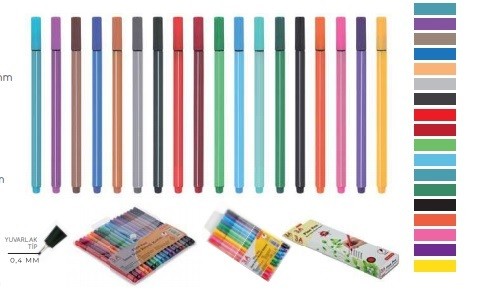 Ark Keçeli Kalem Fineliner 0,4 mm Uç Mavi