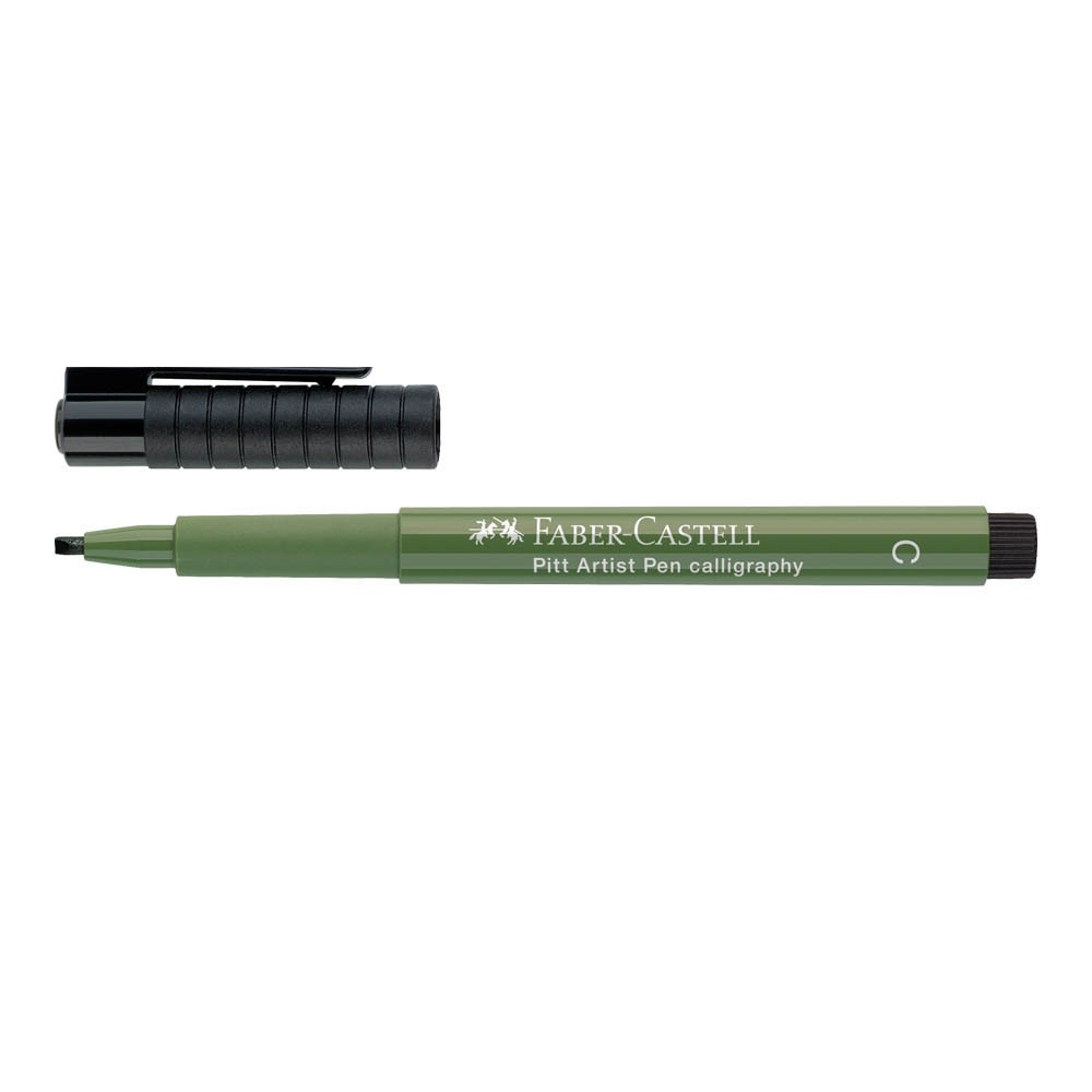 Faber-Castell Pitt Kaligrafi Çizim Kalemi Krom Opak Yeşil