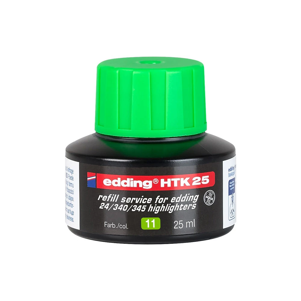 Edding Fosforlu Kalem Mürekkebi Şişe 25 ml Yeşil