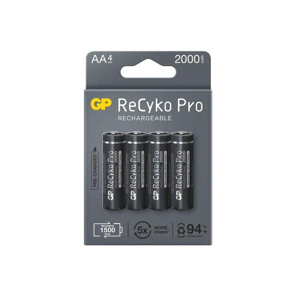 GP Pil Kalem Receyko AA Şarjlı 1.2V 2000mAh 4'lü