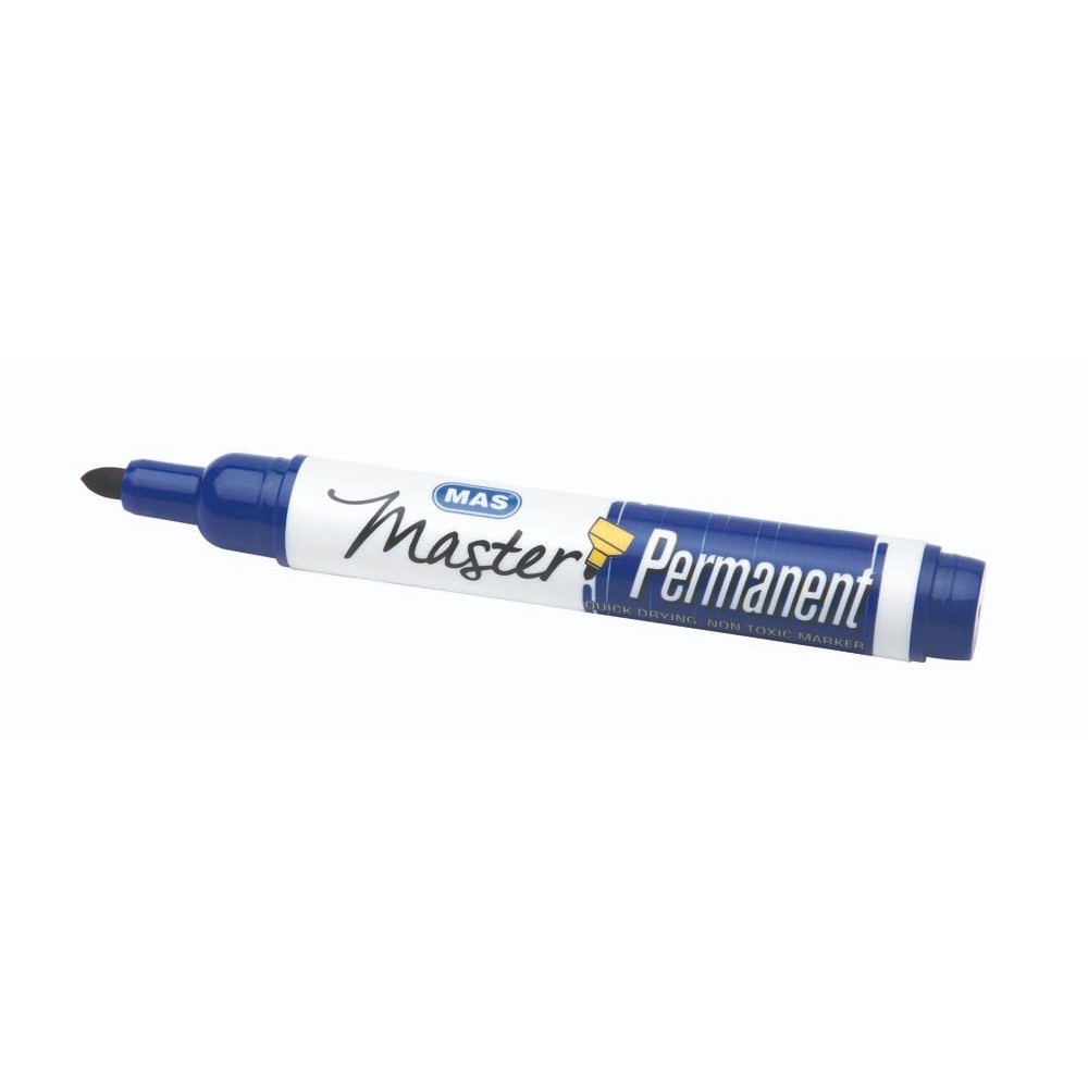 Mas Permanent Markör Master Yuvarlak Uç Mavi