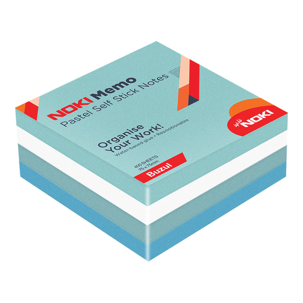 Noki Küp Blok Memo 75x75 mm Pastel Buz 400 Sayfa