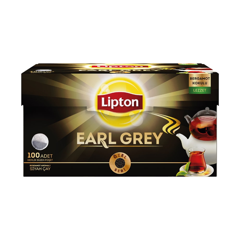 Lipton Earl Grey Demlik Poşet Çay 100'lü 3.2 gr