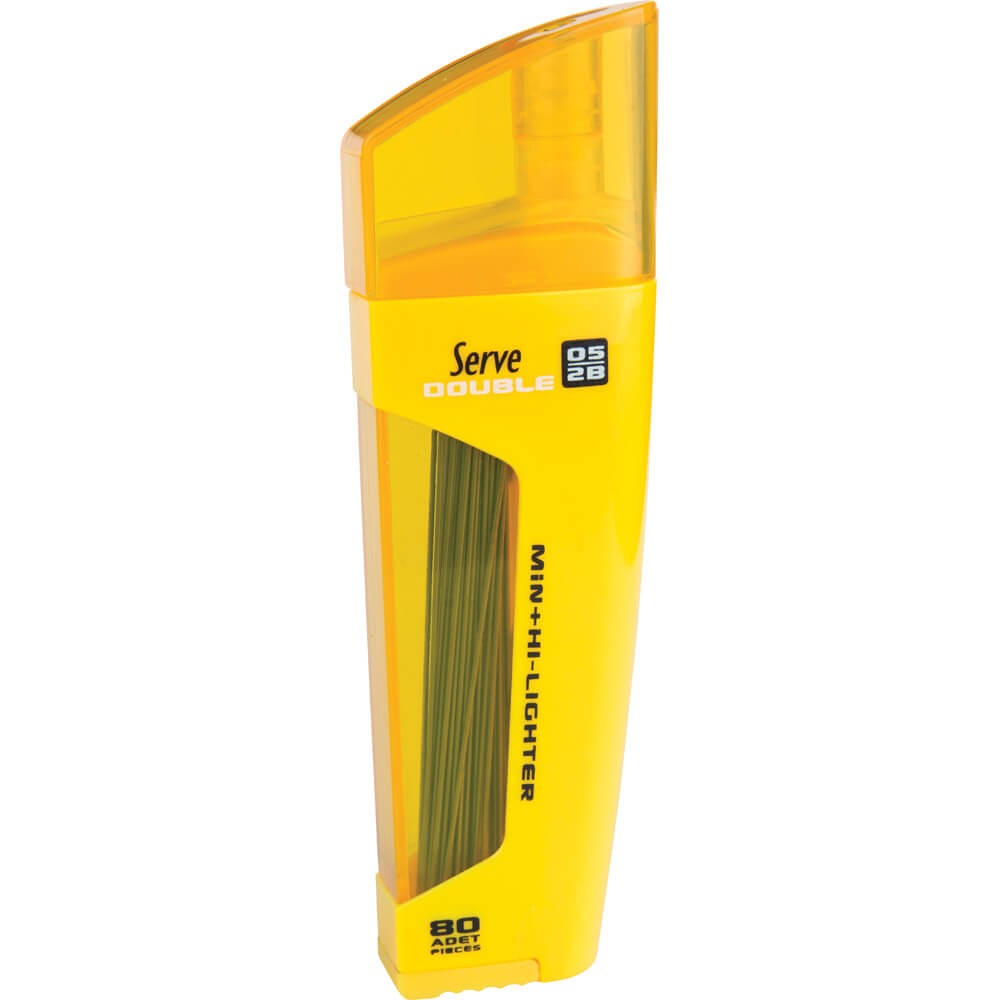 Serve Min Kalem Ucu 0.5 mm 2B 80'li + Fosforlu Kalem Sarı