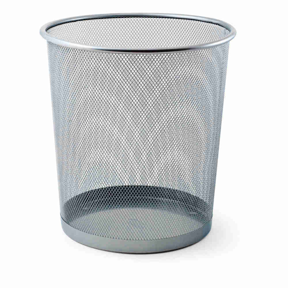 Mas Çöp Kovası Metal Tam Delikli Gri