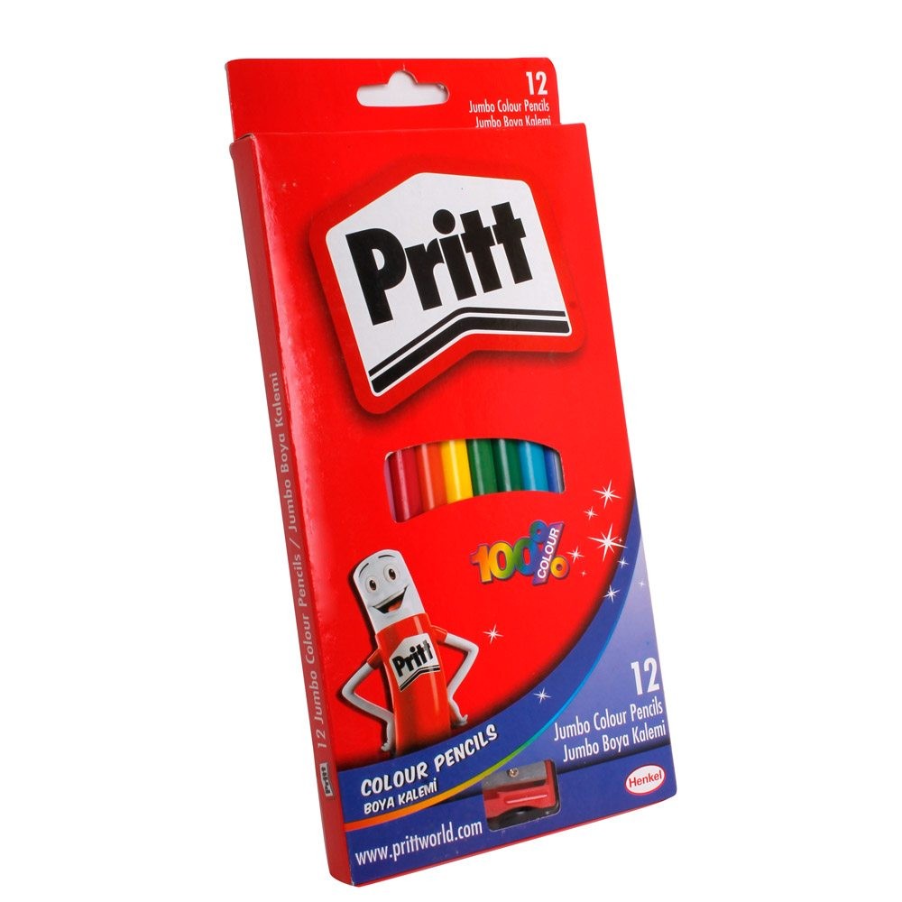 Pritt Kuru Boya Jumbo Üçgen Karton Kutu 12'li