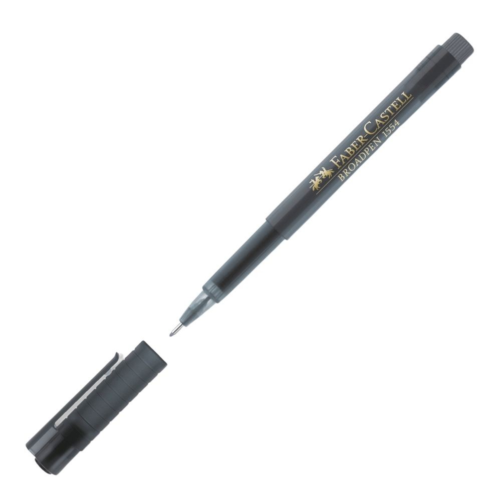 Faber-Castell Keçeli Kalem Broadpen 1554 İnce Uç 0.8 mm Siyah