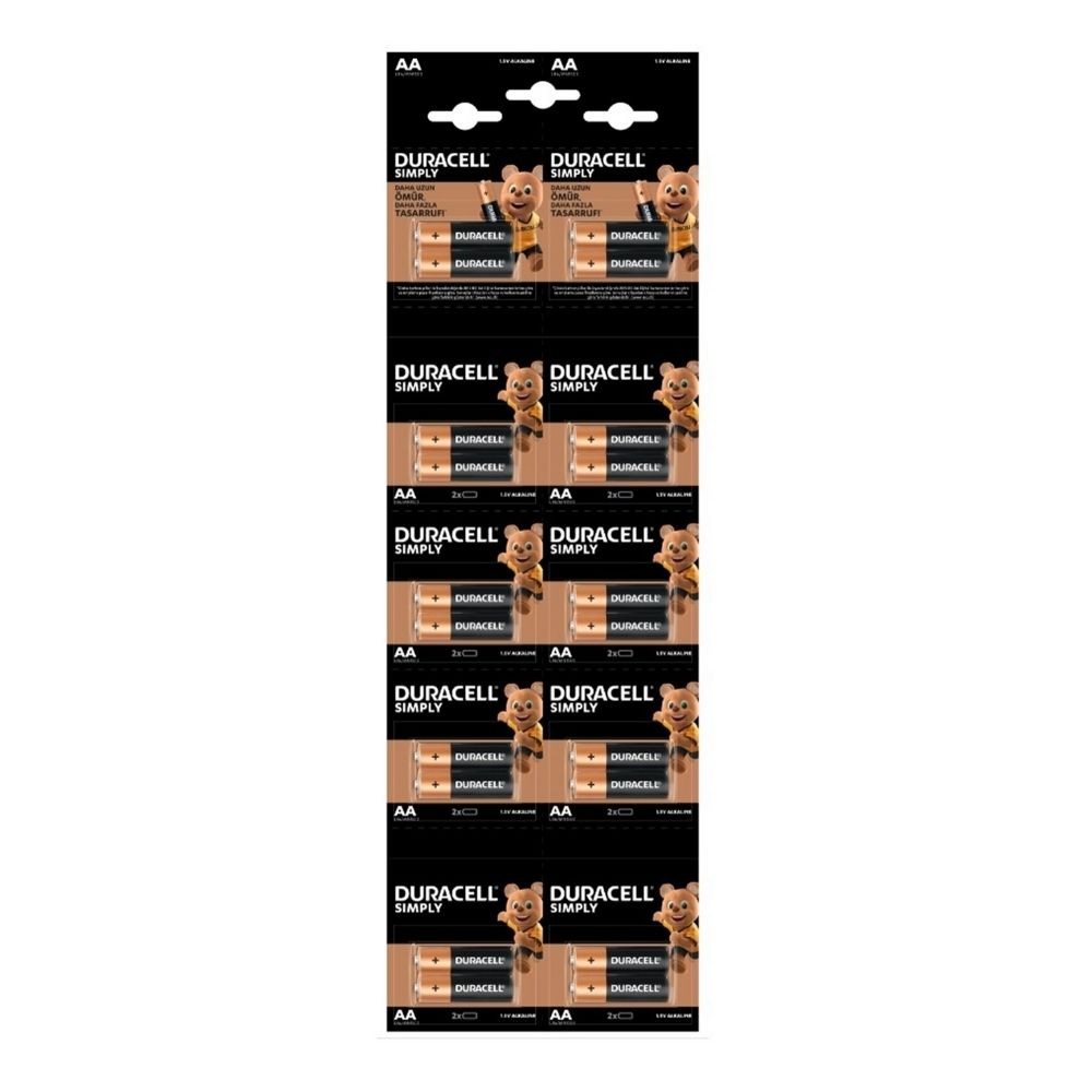 Duracell Pil Kalem Aa 20'li Kart 2-10